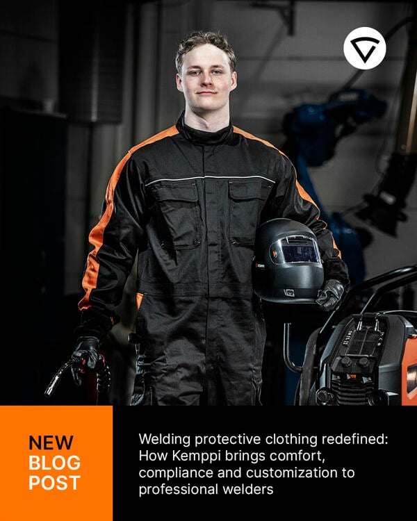 Kemppi’s new welding workwear isn’t just made for welders, it was developed with them. Real-world feedback from professionals shaped every detail, turning daily challenges into smart, functional solutions.

- Tool-specific pockets for torch gun handles, calipers, and multitools
- Adjustable cuffs, collars, waists, and legs for a perfect fit
- Reinforced stress points for extra durability
- Extended size range (XS–5XL)
- Flame-retardant, CE-certified, EN-compliant

The result? A protective clothing line that’s tough, flexible, and ready for real welding work—without compromising on comfort or safety.

Bonus: its clean, neutral design makes it easy to brand with your company identity.

Read more of the design process here:

…more