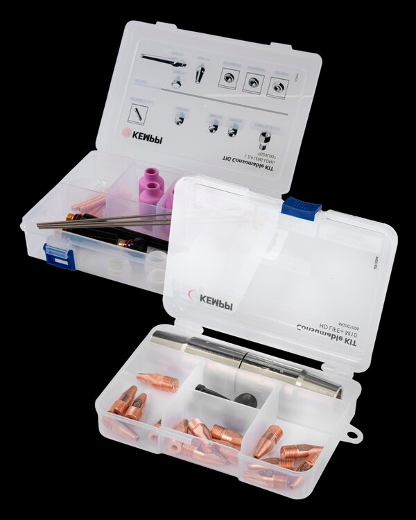 Whatever you are welding, you can rely on genuine Kemppi consumables and spare parts to deliver the best value for every weld. By choosing original Kemppi consumables, you ensure consistent quality, longer lifetime, and lower costs in the long run.

Our offering includes:
🟠 Welding torch consumables such as gas nozzles, wire liners, contact tips, torch bodies, and collet bodies
🟠 Wire feeder consumables
🟠 Respiratory filters
🟠 Welding & grinding helmet visors and protection plates

Available through your local Kemppi dealer, where you’ll also get expertise to select the right parts for your products. You can also browse compatible consumables on our renewed website directly from each product page.

Discover our consumables and spares here:

…more