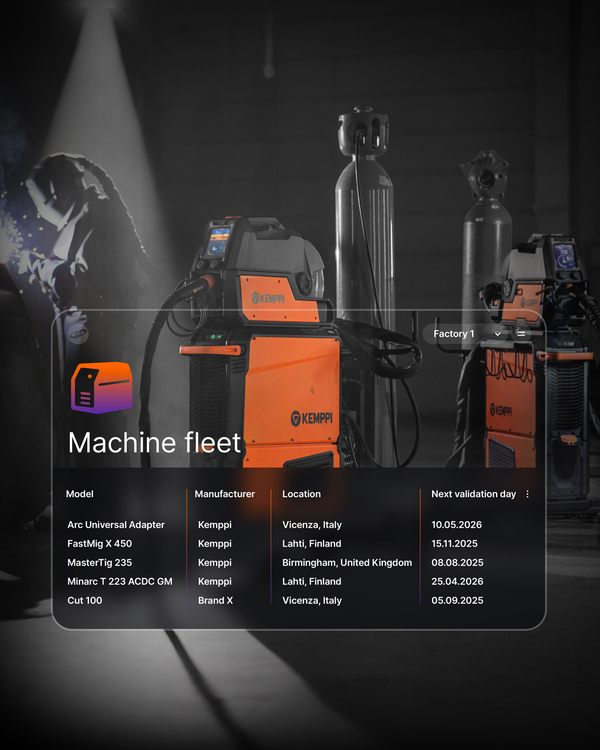 How to manage your whole production fleet in one place?
Solution: WeldEye’s Fleet Management stores all your equipment data organized, updated, and easy to access in one view.
With MyFleet, you can:
✅ Manage every machine across multiple sites
✅ Track validations, maintenance, and warranty info
✅ Include connected and non-connected machines
✅ Get automatic reminders for key dates
✅ Use smart filters and quick search to find data fast
It works with all welding equipment brands, not just Kemppi machines.
#Kemppi #WeldEye #FleetManagement #KemppiWelding #WeldingManagement