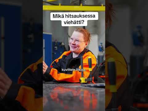 Ei tainnut hitsaaja olla Katjan kutsumusammatti? #Kemppi #KemppiSuomi #Hitsaus.